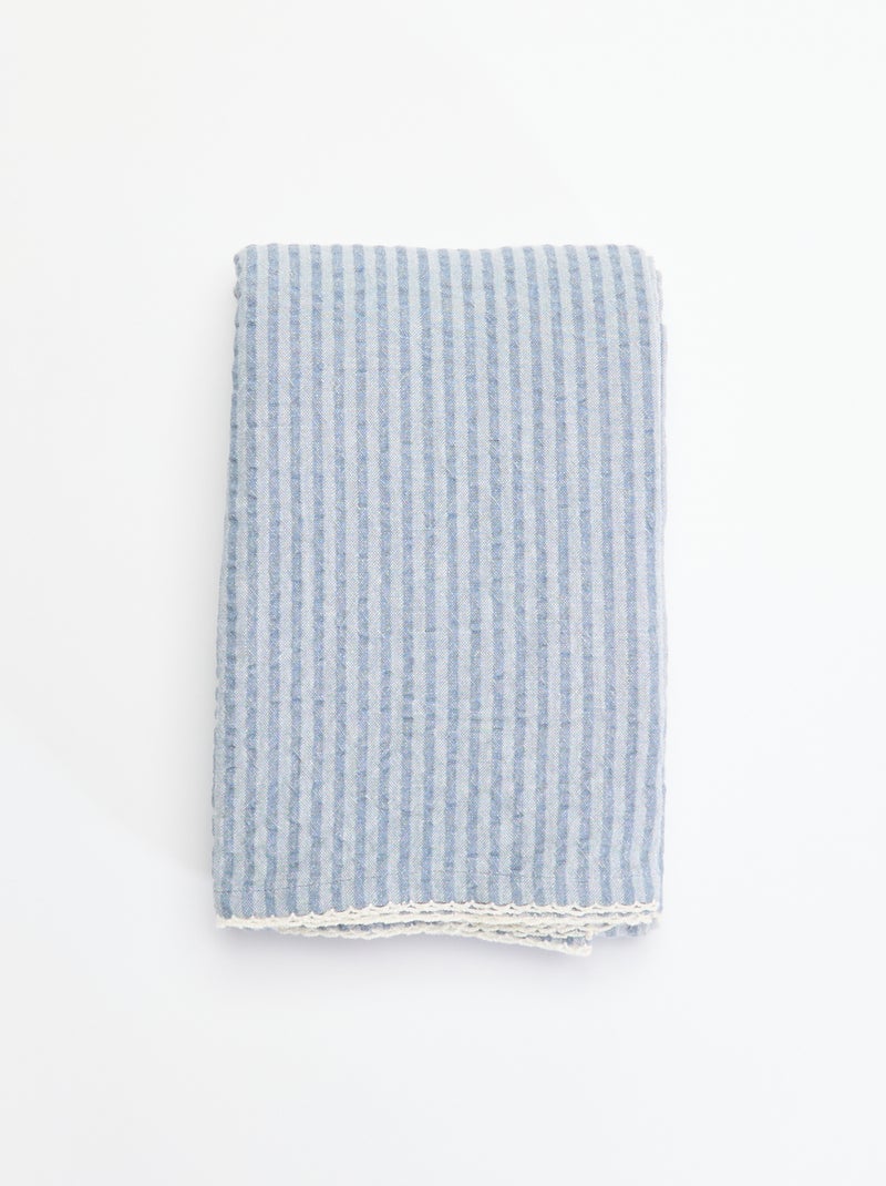 Nappe en tissu gaufré en seersucker Bleu - Kiabi