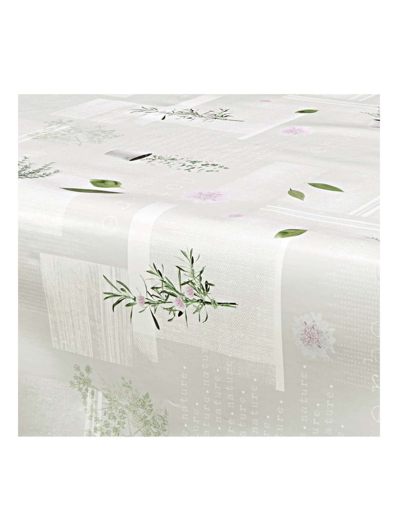 Nappe en toile cirée rectangulaire Aromatic - 140 x 250 cm - Ecru Ecru - Kiabi