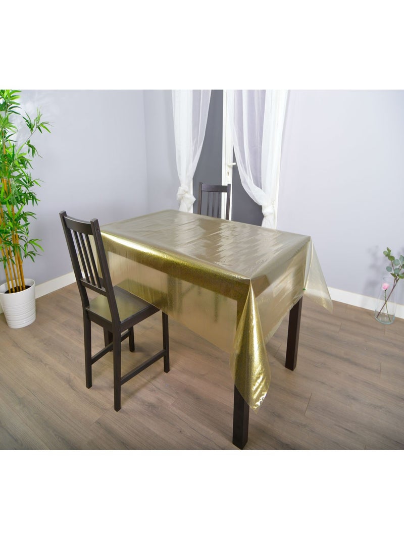 Nappe en toile cirée rectangulaire CRISTAL Doré/or - Kiabi