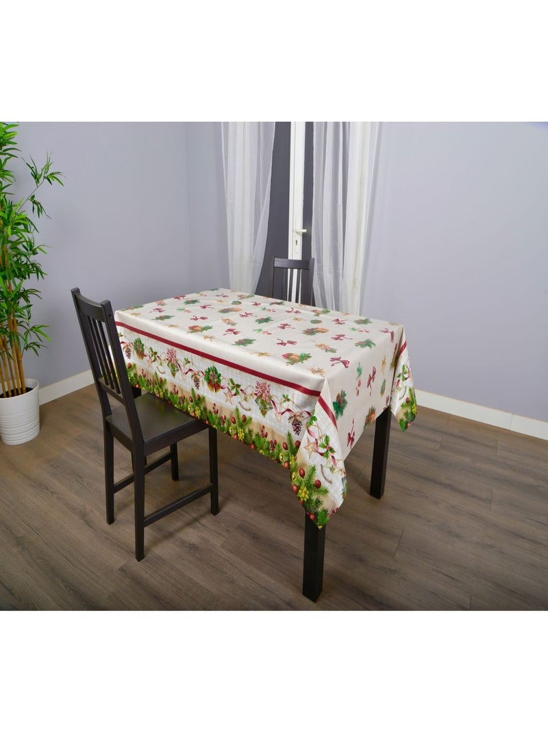 Nappe en toile cirée rectangulaire NŒUDS Beige - Kiabi