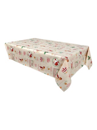 Nappe en toile cirée rectangulaire SANTA CLAUS