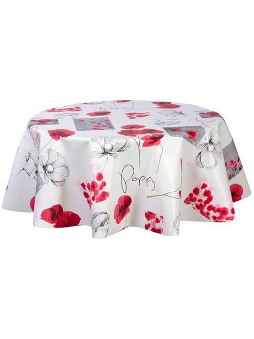 Nappe en toile cirée ronde Coquelicot - Kiabi