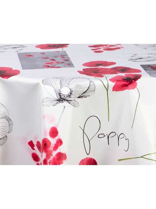 Nappe en toile cirée ronde Coquelicot - Kiabi