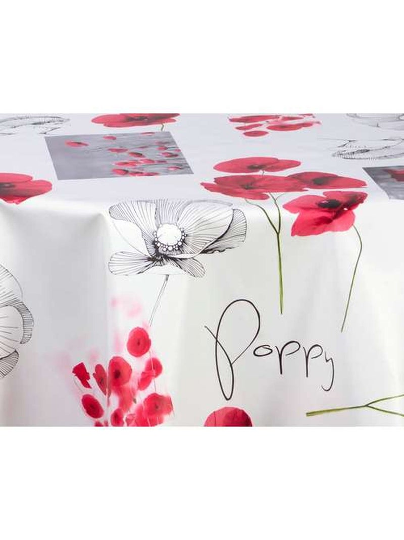 Nappe en toile cirée ronde Coquelicot Rouge - Kiabi