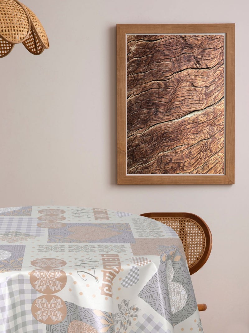 Nappe en toile cirée ronde HYTTE Beige - Kiabi