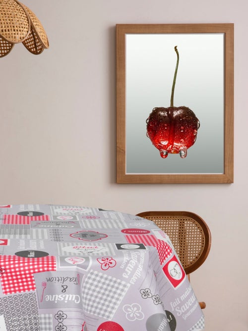 Nappe en toile cirée ronde motif cuisine MIAM - Diam. 150 cm - Kiabi