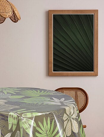 Nappe en toile cirée ronde motifs jungle MALLORCA