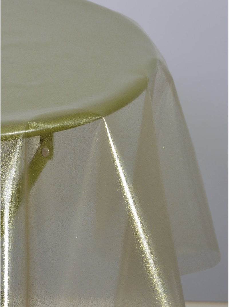 Nappe en toile cirée ronde petit format CRISTAL Doré/or - Kiabi
