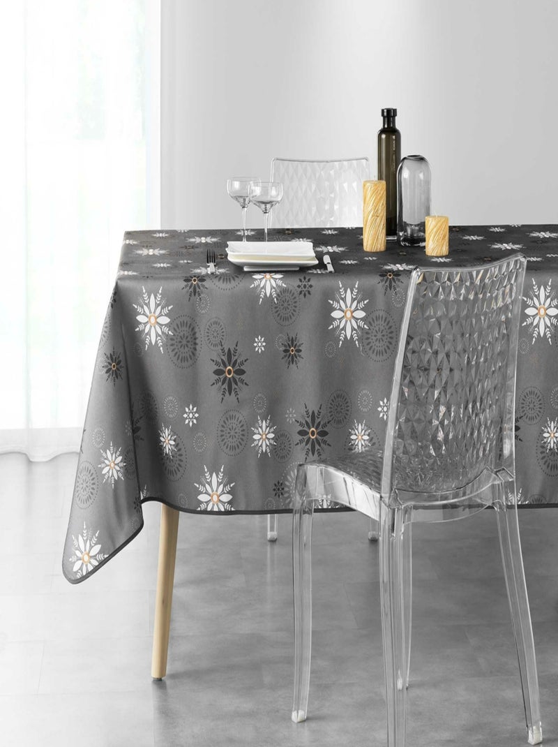 Nappe Enchantée Anti Taches Nappe imperméable Résistante et Lavable en Machine gris anthracite - Kiabi