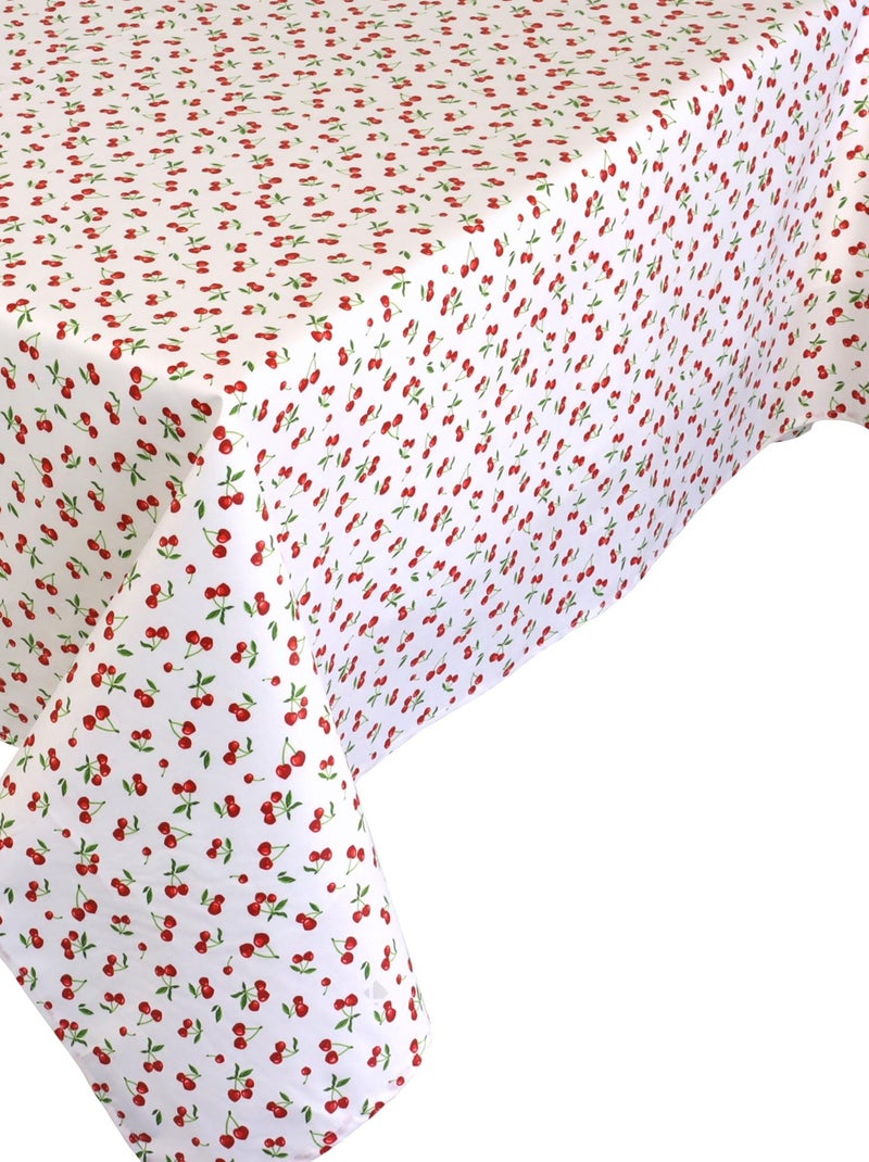 Nappe enduite CERISES Carré Blanc - Kiabi
