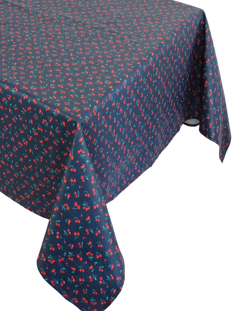 Nappe enduite CERISES Carré Bleu marine - Kiabi