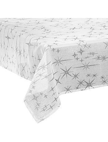 Nappe festive - - Effet canevas étoilé