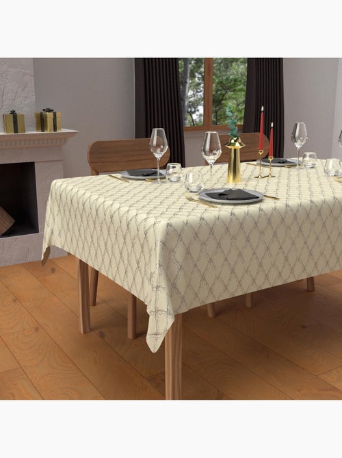 Nappe festive anti-tâches en pur coton CELESTE, par Soleil d'Ocre - Kiabi
