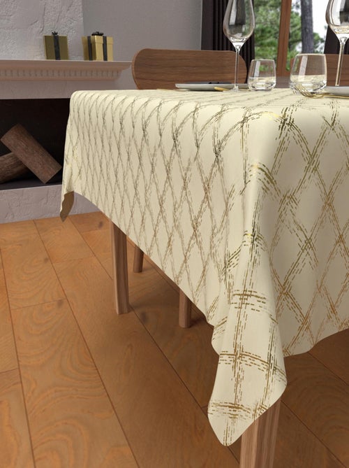 Nappe festive anti-tâches en pur coton CELESTE, par Soleil d'Ocre - Kiabi