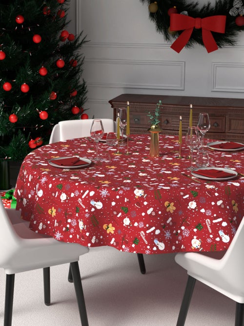 Nappe festive imprimée anti-tâches CANDY, par Soleil d'Ocre - Kiabi