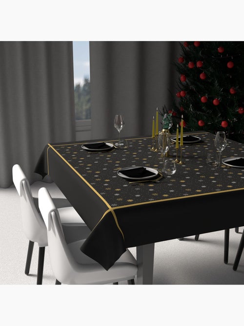 Nappe festive imprimée anti-tâches FLOCONS, par Soleil d'Ocre - Kiabi