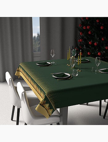 Nappe festive imprimée anti-tâches FORET, par Soleil d'Ocre