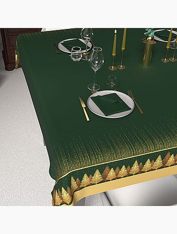 Nappe festive imprimée anti-tâches FORET, par Soleil d'Ocre