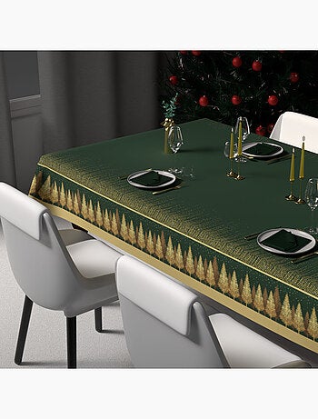 Nappe festive imprimée anti-tâches FORET, par Soleil d'Ocre