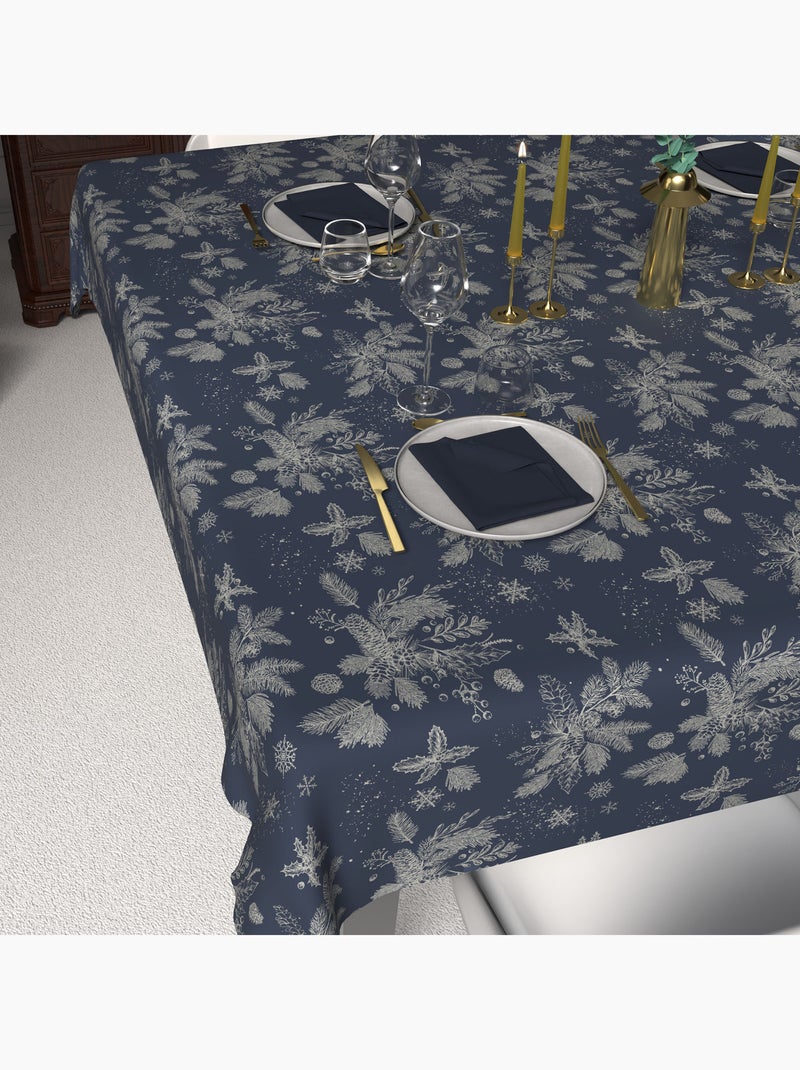 Nappe festive imprimée anti-tâches HOUX, par Soleil d'Ocre Bleu - Kiabi
