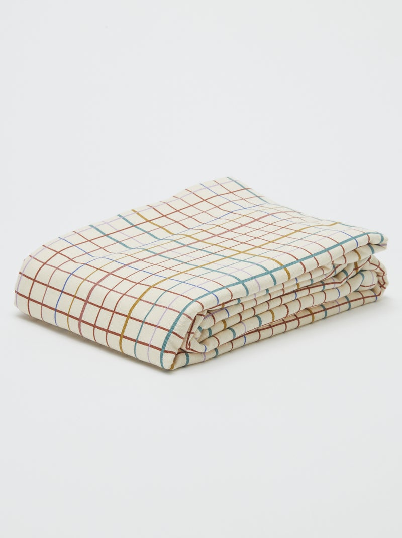 Nappe imprimé à carreaux - 150 x 250 cm - Kiabi Home Beige - Kiabi