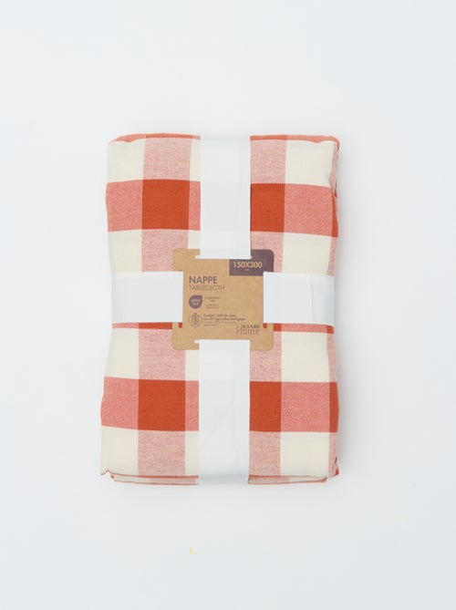 Nappe imprimé à carreaux (150x300 cm) - Kiabi Home - Kiabi