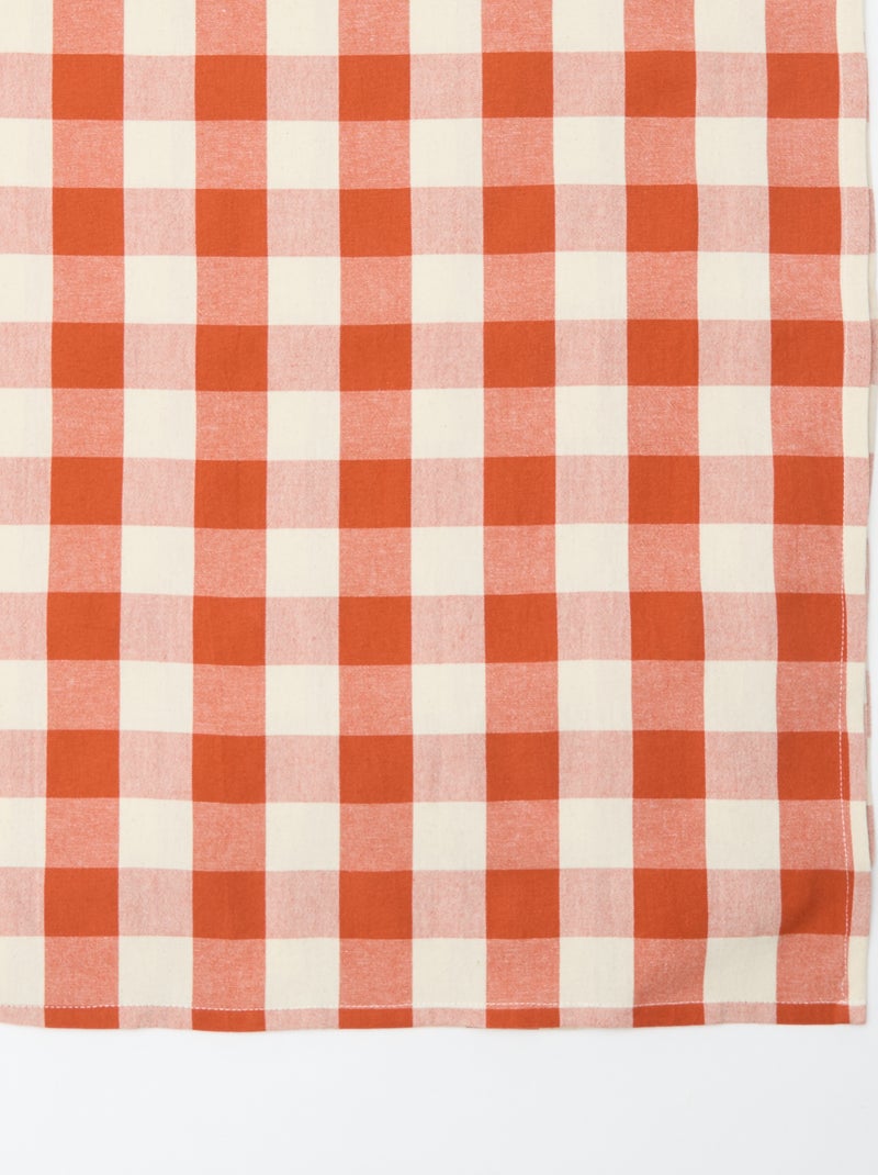 Nappe imprimé à carreaux (150x300 cm) - Kiabi Home Orange - Kiabi