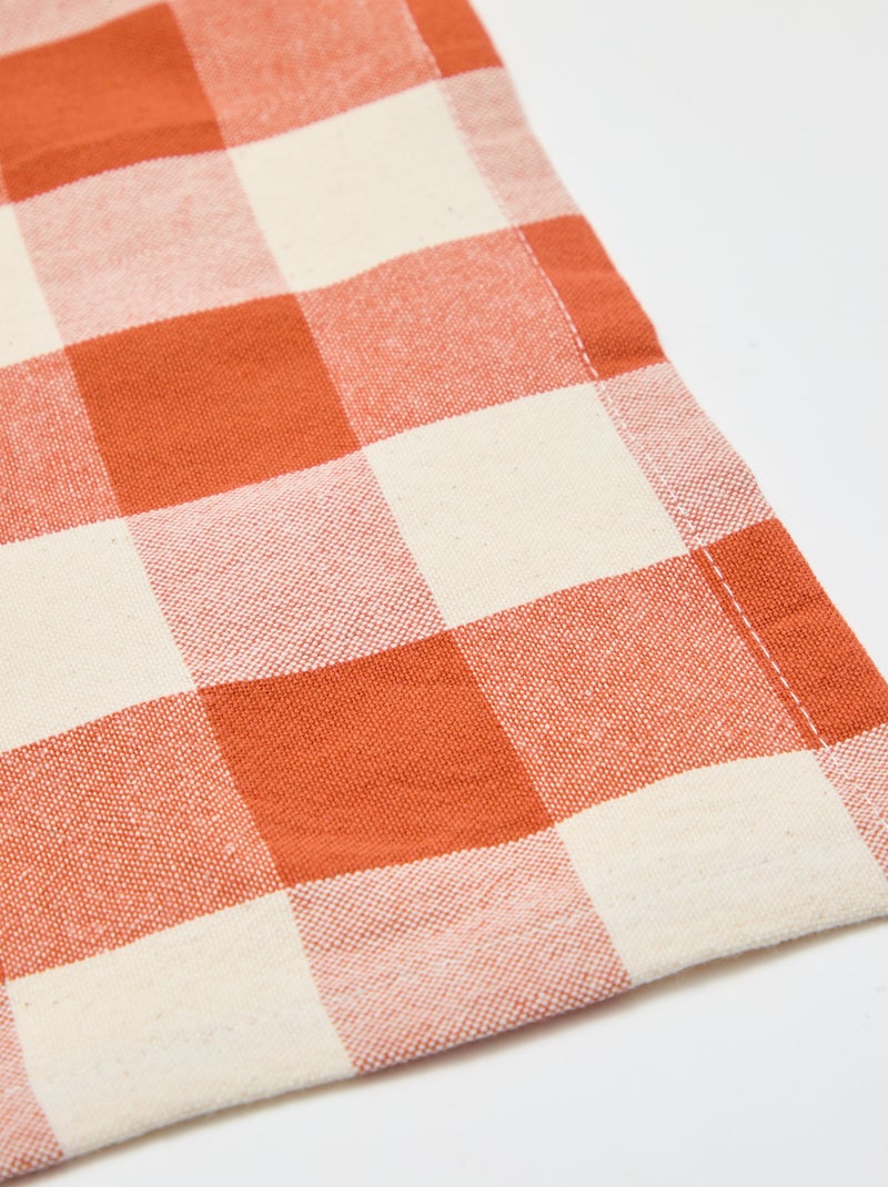 Nappe imprimé à carreaux (150x300 cm) - Kiabi Home Orange - Kiabi