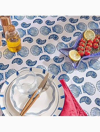 Nappe imprimé coquillages oceania
