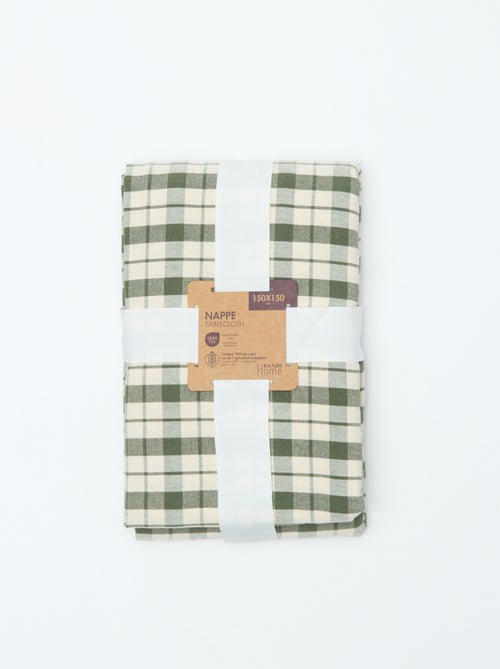Nappe imprimée à carreaux (150x150 cm) - Kiabi Home - Kiabi