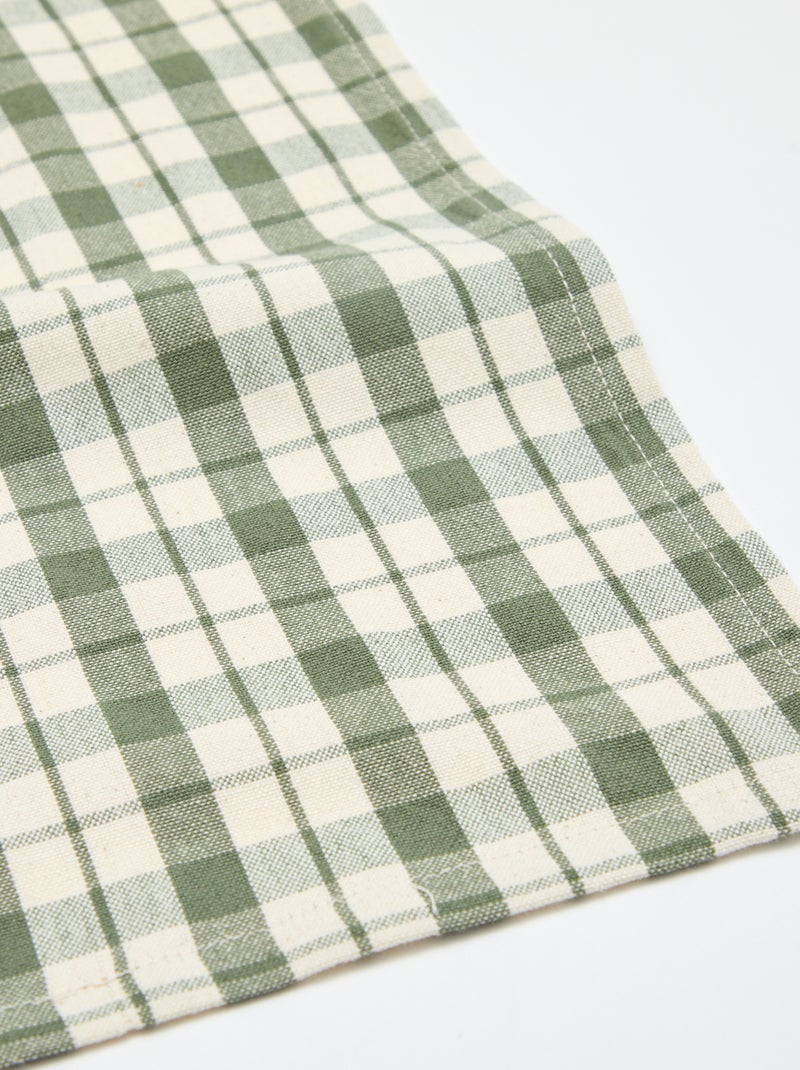 Nappe imprimée à carreaux (150x150 cm) - Kiabi Home Kaki - Kiabi