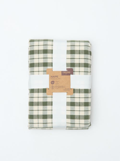 Nappe imprimée à carreaux (150x300 cm) - Kiabi Home - Kiabi