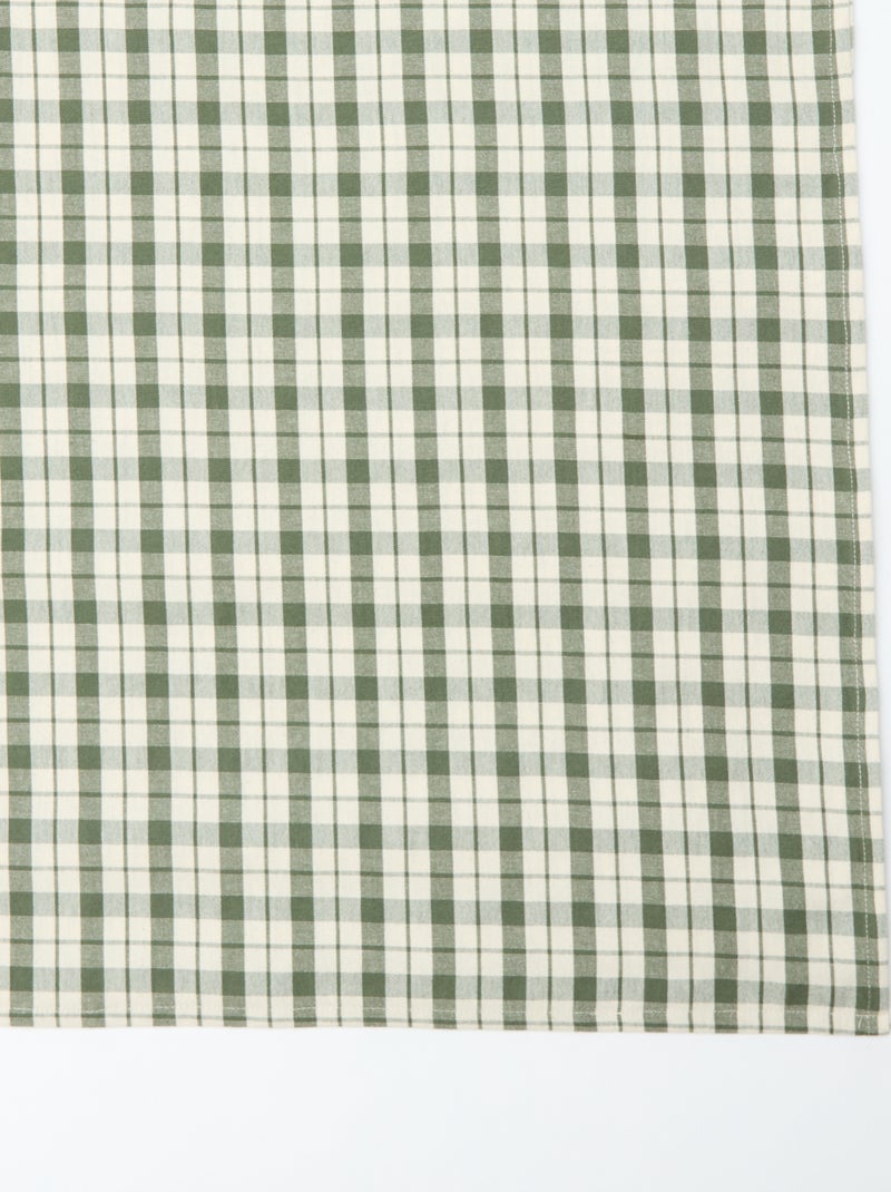 Nappe imprimée à carreaux (150x300 cm) - Kiabi Home Kaki - Kiabi