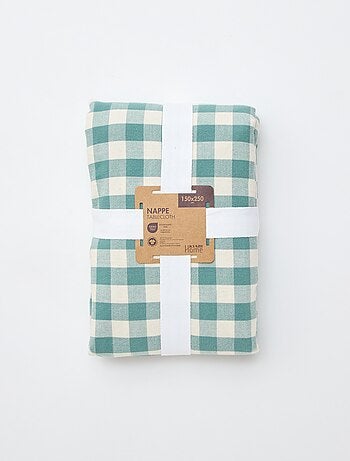 Nappe imprimée à carreaux
