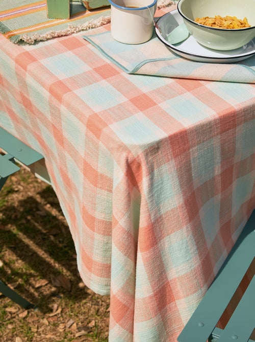 Nappe imprimée à carreaux - Kiabi