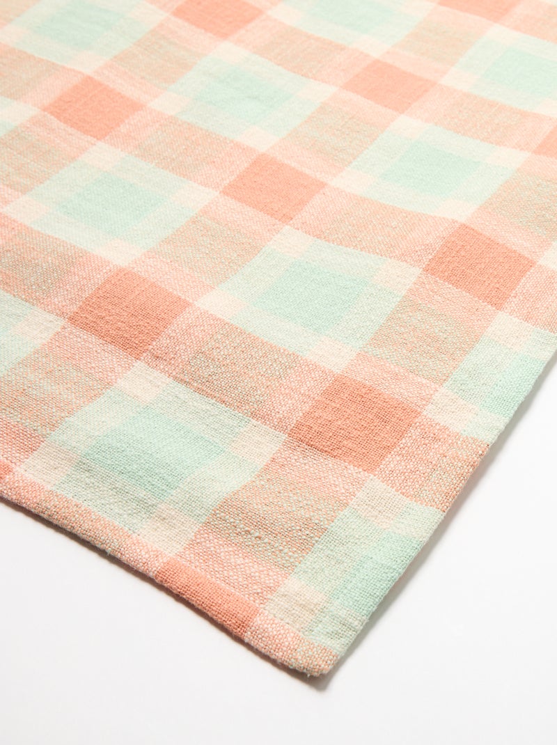 Nappe imprimée à carreaux Orange - Kiabi