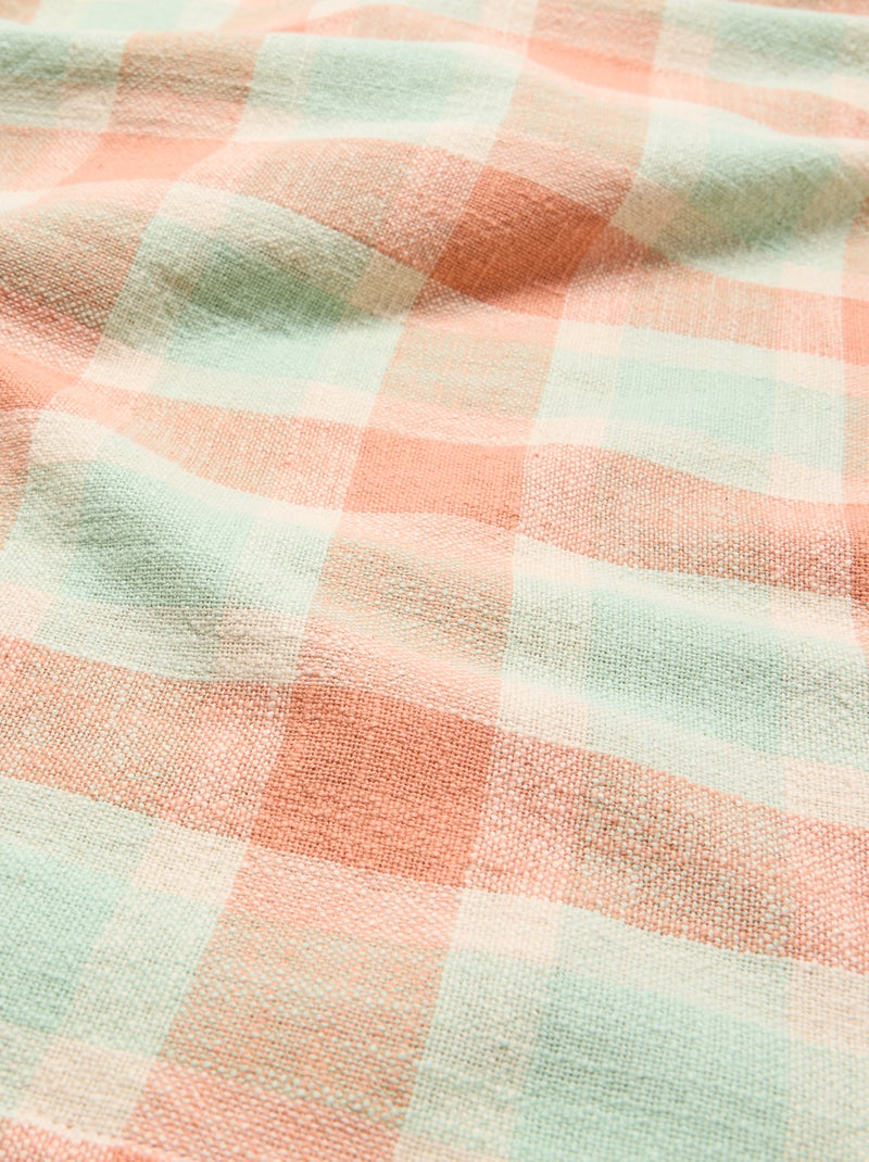 Nappe imprimée à carreaux Orange - Kiabi