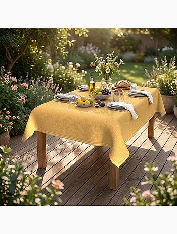 Nappe imprimée anti-tâches LINOVA, par Soleil d'Ocre