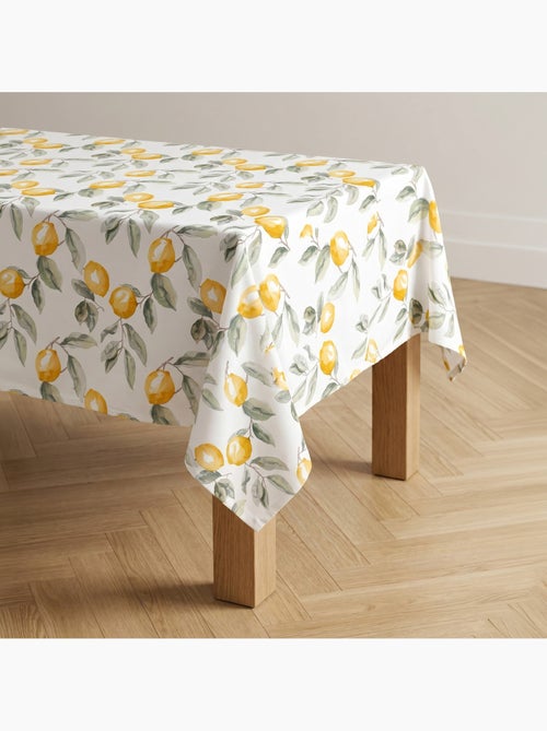 Nappe imprimée anti-taches style méditerranéen, motif citrons - Gamusi - Kiabi Nappe imprimée anti-taches style méditerranéen, motif citrons - Gamusi - Kiabi