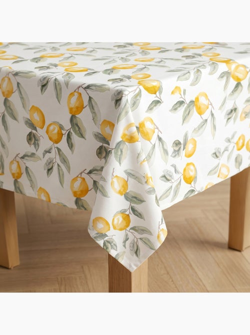 Nappe imprimée anti-taches style méditerranéen, motif citrons - Gamusi - Kiabi Nappe imprimée anti-taches style méditerranéen, motif citrons - Gamusi - Kiabi