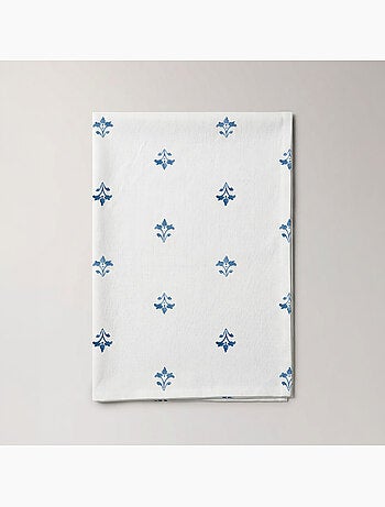 Nappe imprimée anti-taches style méditerranéen, motif floral - Gamusi