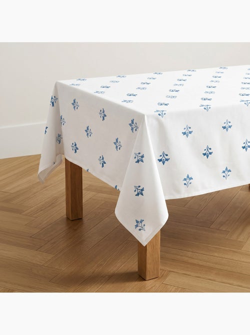 Nappe imprimée anti-taches style méditerranéen, motif floral - Gamusi - Kiabi