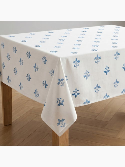 Nappe imprimée anti-taches style méditerranéen, motif floral - Gamusi - Kiabi