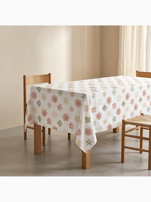 Nappe imprimée anti-taches style méditerranéen, motif floral - Gamusi - Kiabi Nappe imprimée anti-taches style méditerranéen, motif floral - Gamusi - Kiabi