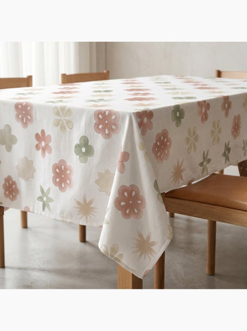 Nappe imprimée anti-taches style méditerranéen, motif floral - Gamusi - Kiabi Nappe imprimée anti-taches style méditerranéen, motif floral - Gamusi - Kiabi