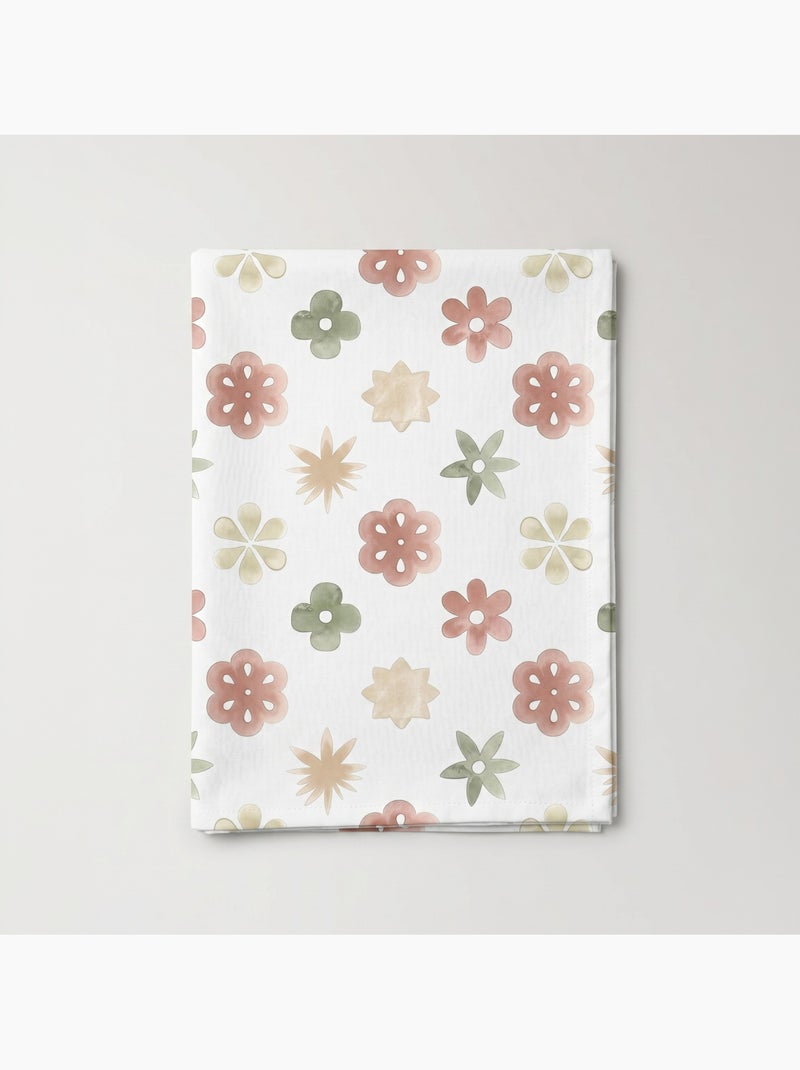 Nappe imprimée anti-taches style méditerranéen, motif floral - Gamusi Multicolore - Kiabi