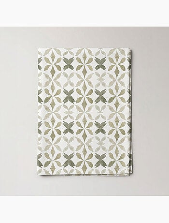 Nappe imprimée anti-taches style méditerranéen, motif géométrique - Gamusi