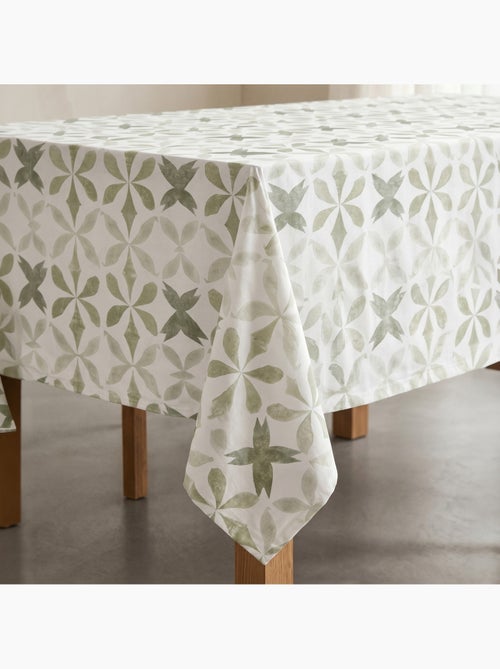 Nappe imprimée anti-taches style méditerranéen, motif géométrique - Gamusi - Kiabi Nappe imprimée anti-taches style méditerranéen, motif géométrique - Gamusi - Kiabi