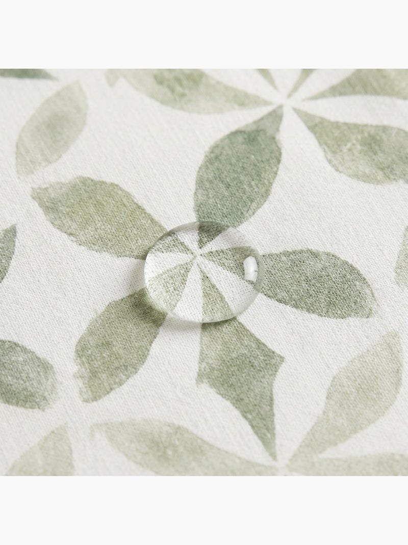 Nappe imprimée anti-taches style méditerranéen, motif géométrique - Gamusi Vert - Kiabi