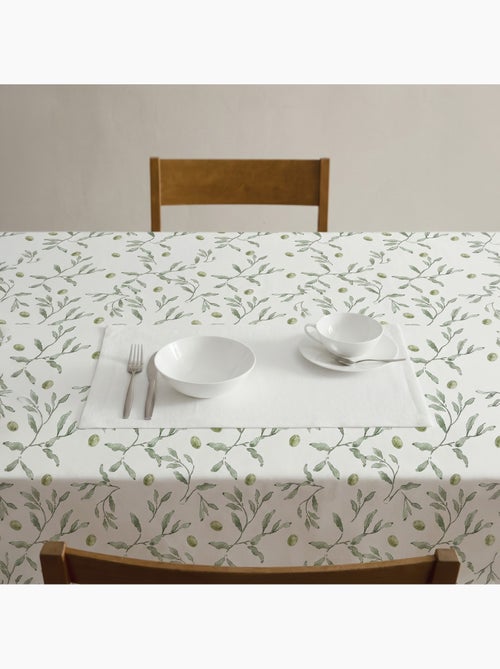 Nappe imprimée anti-taches style méditerranéen, motif olivier - Gamusi - Kiabi Nappe imprimée anti-taches style méditerranéen, motif olivier - Gamusi - Kiabi